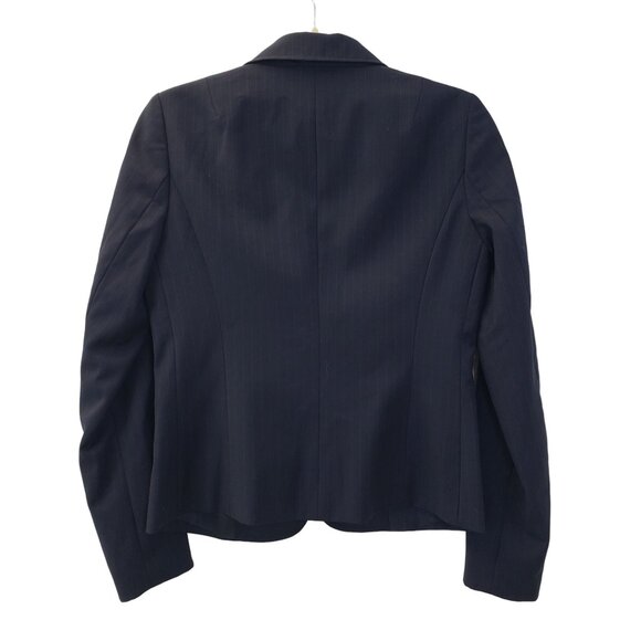 J. Crew Wool Blend Pinstripe Two Button Blazer Jacket Size 2 - Picture 2 of 7